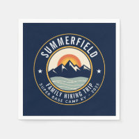 Retro Sunset Mountains Family Randonnée papier voy