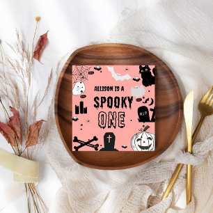 Serviette En Papier Retro Super Halloween éffrayant un premier anniver