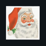 Serviette En Papier Rétro Vintage Jolly Santa Claus de Christmas<br><div class="desc">Serviettes en papier avec une photo festive rétro. Le vieux Père Noël Jolly avec ses joues rousses et son sourire chaleureux et amical. Un peu de nostalgie de l'ancienne école pour les vieux temps,  cette image rappelle les souvenirs des célébrations du passé de Noël.</div>