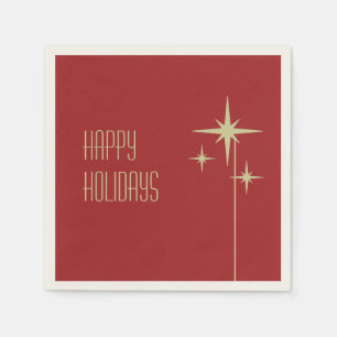 Serviette En Papier Retro Vintage les années 50 Stars Minimaliste Joye