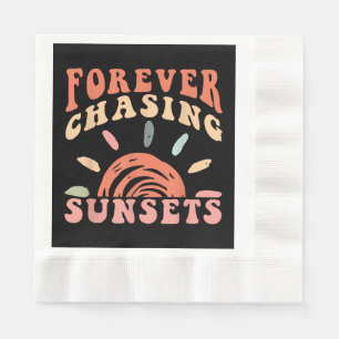 Serviette En Papier Rétro Vintage pour toujours Chasse Couchers de sol
