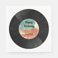 Retro Vinyl Record Musique Anniversaire