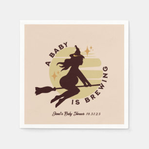 Serviette En Papier Retro Witch Baby est en train de brasser Baby Show