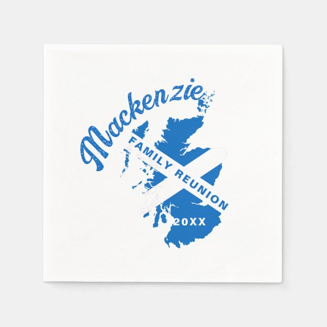 Serviette En Papier Réunion de famille au drapeau de l'Écosse  (Devant)