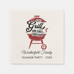 Serviette En Papier Réunion de famille BBQ annuel fête d'été personnal