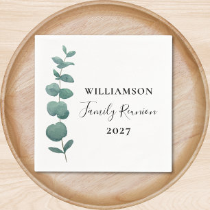 Serviette En Papier Réunion de famille Eucalyptus moderne