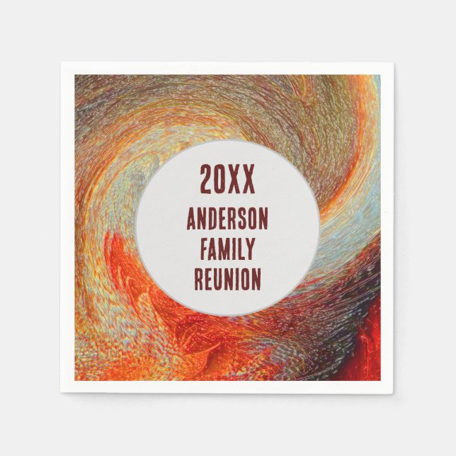 Serviette En Papier Réunion familiale annuelle Super Abstraite Swirl (Devant)