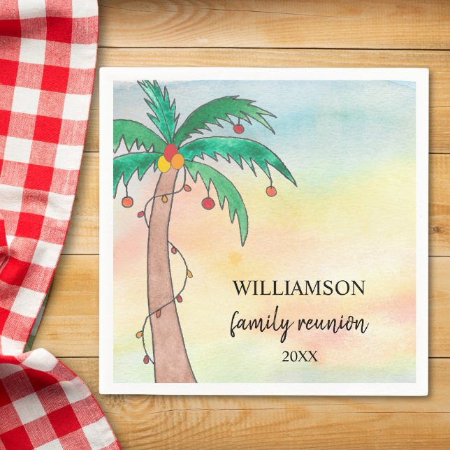Serviette En Papier Réunion familiale Palm Tree (Créateur téléchargé)
