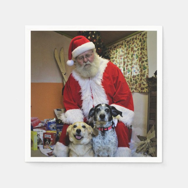 Serviette En Papier Réunion Père Noël (Devant)