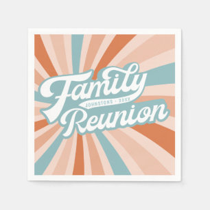 Serviette En Papier Réunion super Famille Rétro