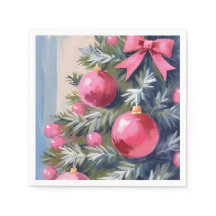 Rêvant d'un Noël rose | Aquarelle joyeuse