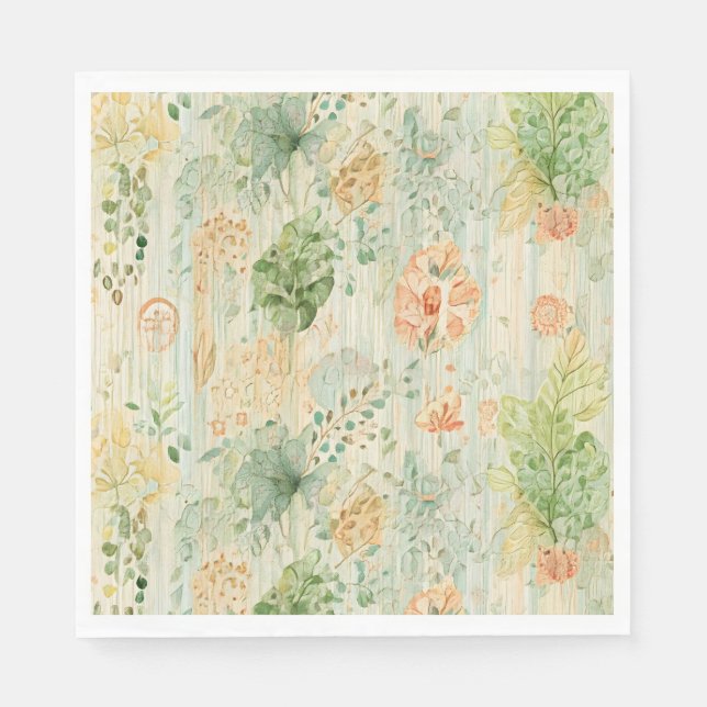 Serviette En Papier Rêve botanique doux (Devant)