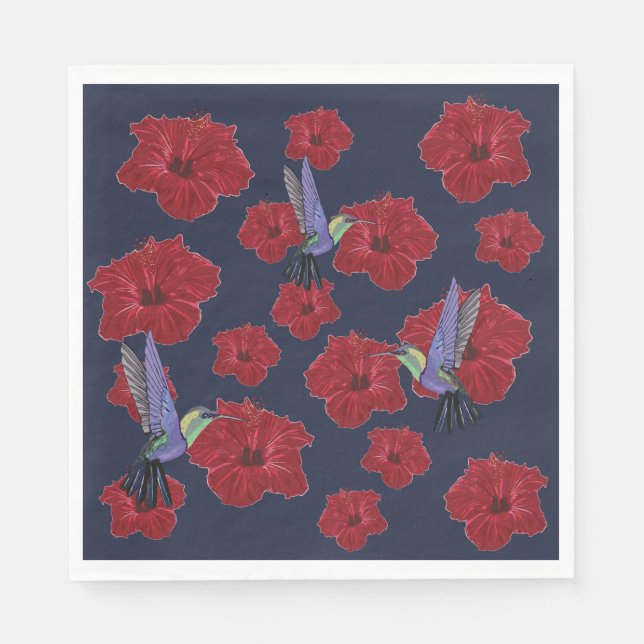 Serviette En Papier Rêve de colibris (Devant)