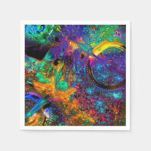 Serviette En Papier Rêve psychédélique - Motocross Racer