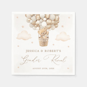 Serviette En Papier Révélation de genre de l'ours en peluche