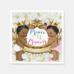 Serviette En Papier Révélation de genre de princesse africaine Napkin