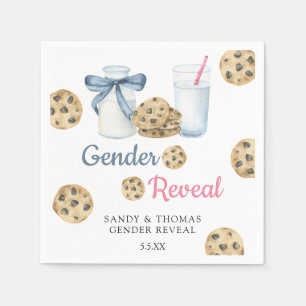 Serviette En Papier Révélation du sexe par aquarelle Lait & Cookies