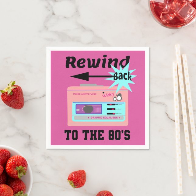 Serviette En Papier Revenez aux années 80 (En situation)