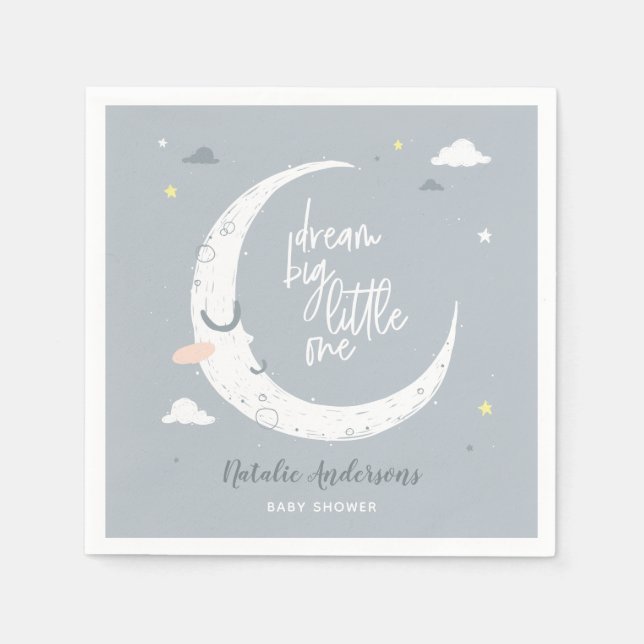 Serviette En Papier Rêver grand petit baby shower fête (Devant)