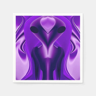 Serviette En Papier Rêves d'arc-en-ciel violet 3D, Alien