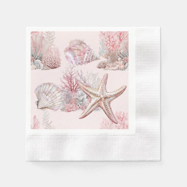 Serviette En Papier Rêves sous la mer Papier Napkin (Devant)
