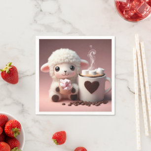 Serviette En Papier Rêves sucrés de cacao et d'agneau