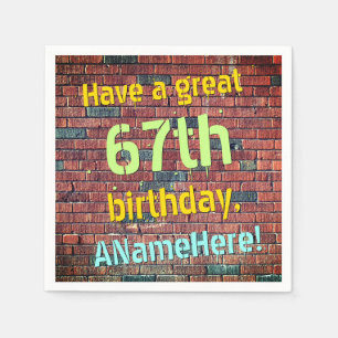 Serviette En Papier Revêtement désossé 67e Anniversaire Papier serviet