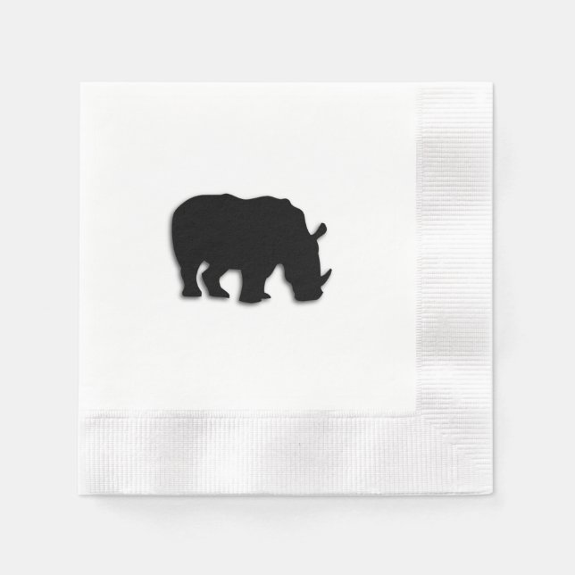 Serviette En Papier Rhino noir (Devant)