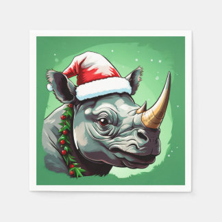 Serviette En Papier Rhino Xmas