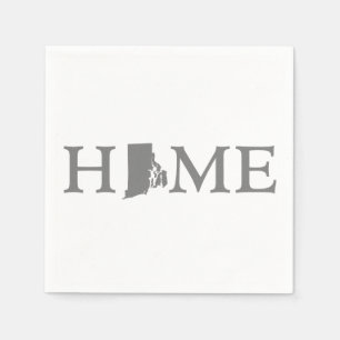 Serviette En Papier Rhode Island Accueil État Grey Word Art Paper Par
