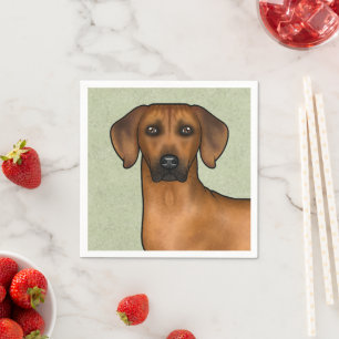 Serviette En Papier Rhodesian Ridgeback African Lion Chien tête verte