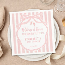 Ribbons Bows Ten Little Toes Bow Girl Baby Shower