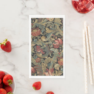 Serviette En Papier Riche brocart de tapisserie florale antique victor