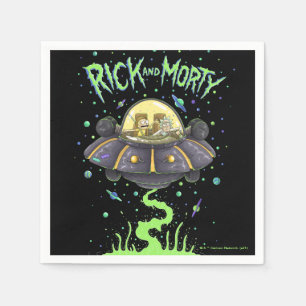 Serviette En Papier RICK ET MORTY™   Graphique de vol spatial illust