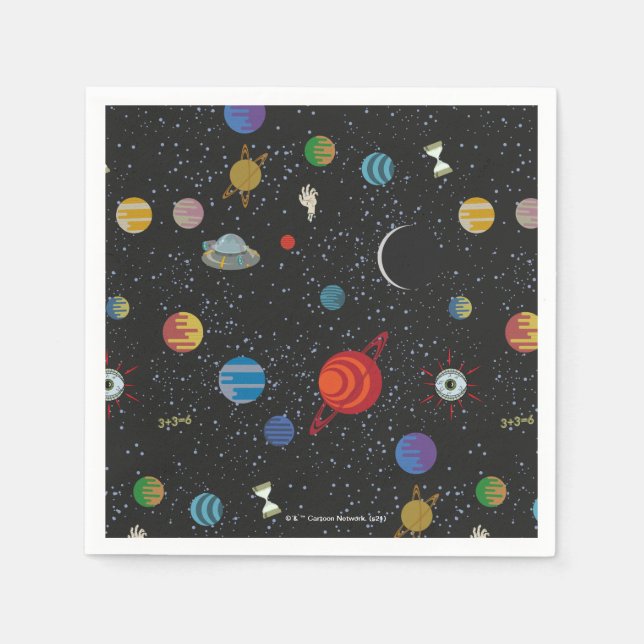 Serviette En Papier RICK ET MORTY™ | Motif spatial (Devant)