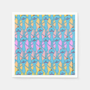 Serviette En Papier RICK ET MORTY™   Rainbow M. Meeseeks Motif