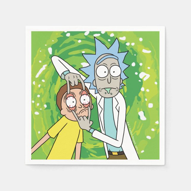 Serviette En Papier RICK ET MORTY™ | Regardez Ça (Devant)