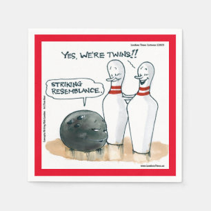 Serviette En Papier Rick London Drôle de Bowling Comic 