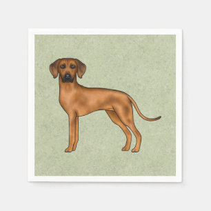 Serviette En Papier Ridback Rhodésien Brun Lion Chien Dessin Animé Ver
