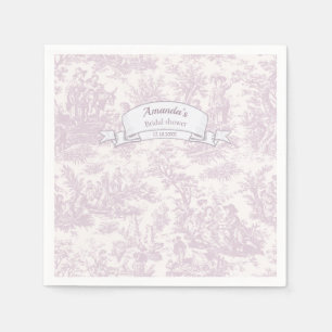 Serviette En Papier Rideau de douche vintage lavande florale de Jouy