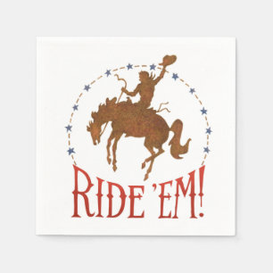 Serviette En Papier Ride'em Cowboy Rodeo Napkins