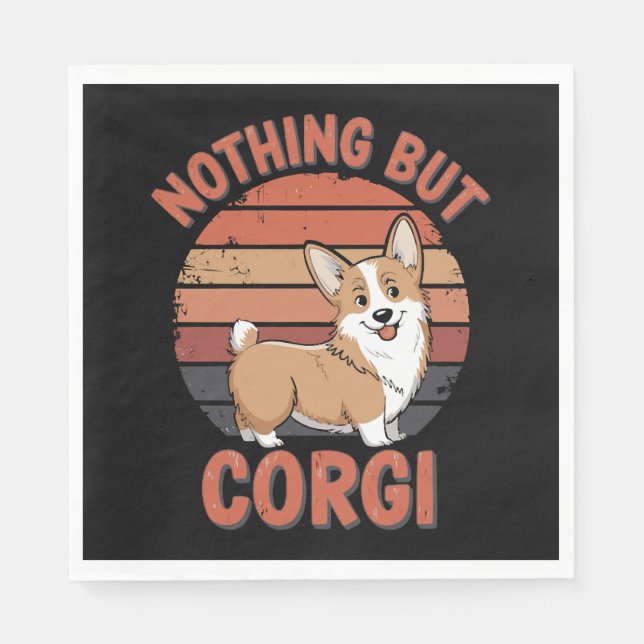 Serviette En Papier Rien D'Autre Que Corgi (Devant)