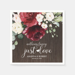 Serviette En Papier Rien De Fancy Juste Aimer Bois Rustique Floral