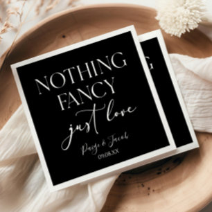 Serviette En Papier Rien de fantaisie Juste Amour Minimaliste Mariage 