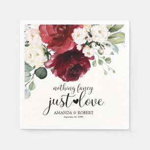 Serviette En Papier Rien de fantaisie Juste Amour Rustique Mariage Bou
