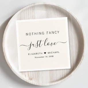 Serviette En Papier Rien de Fantastique Juste de l'Amour Crème Mariage