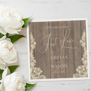Serviette En Papier Rien de Fantastique Juste un Mariage Rustique Amou