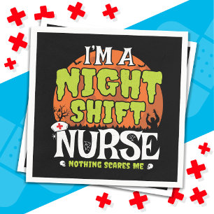 Serviette En Papier Rien N'A Peur Drôle Halloween Night Shift Infirmiè