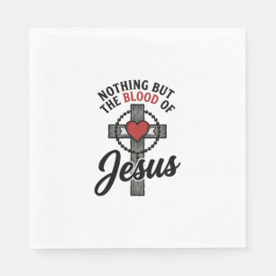 Serviette En Papier Rien que le Sang de Jésus Chemise Croix Vintage