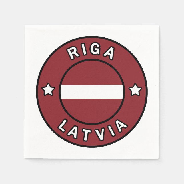 Serviette En Papier Riga Lettonie (Devant)
